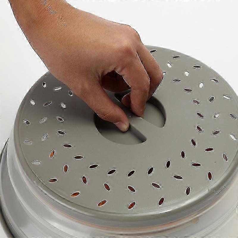 Mikrowellenherdabdeckung spritzwassergeschützt, faltbar, Lebensmittelheizung, Frischhaltedeckel und Mehrzweck-Obstkorb