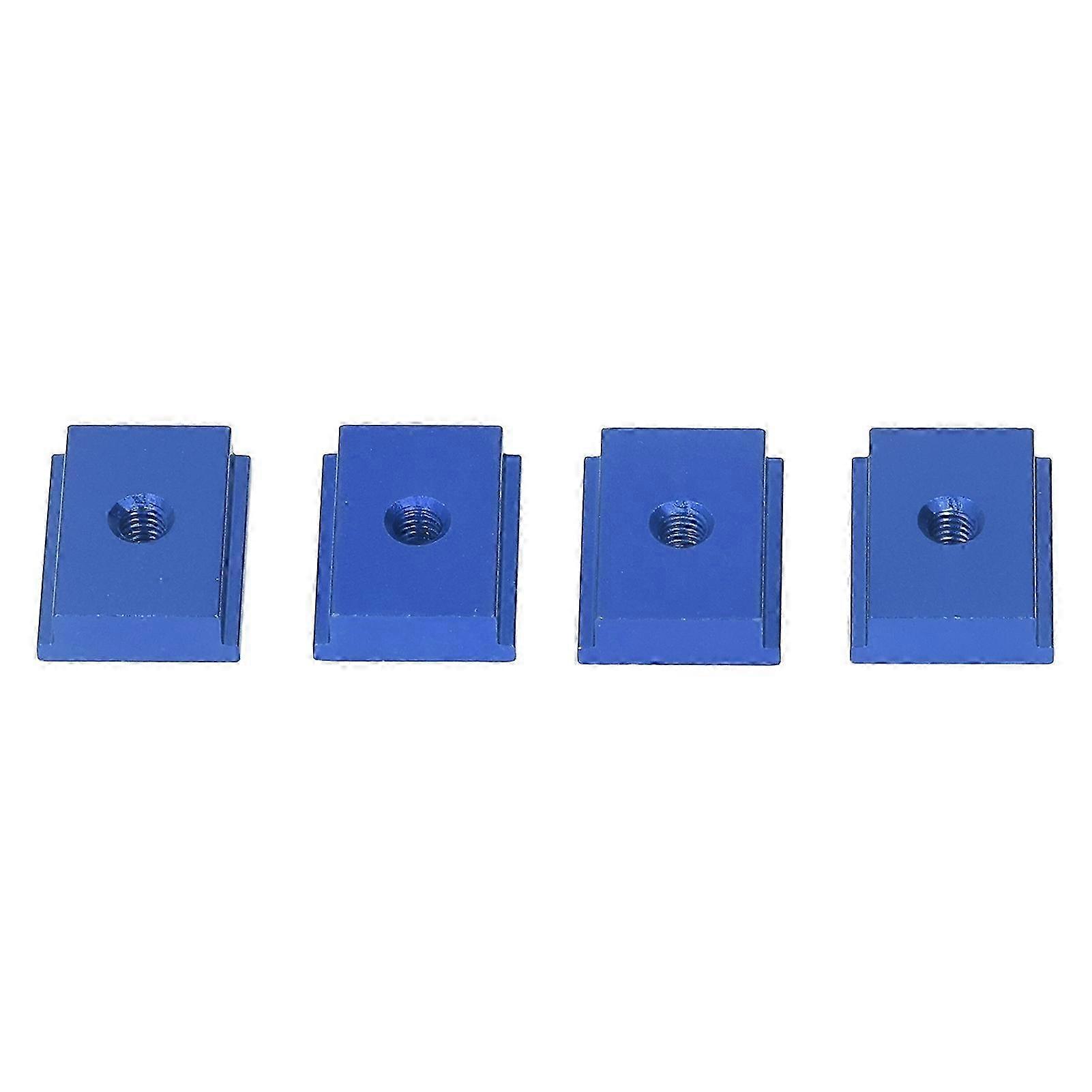 4Pcs Sliding Slot Nut T Type Aluminum Alloy Woodworking Linear Motion Parts 30 Series M6 Blue