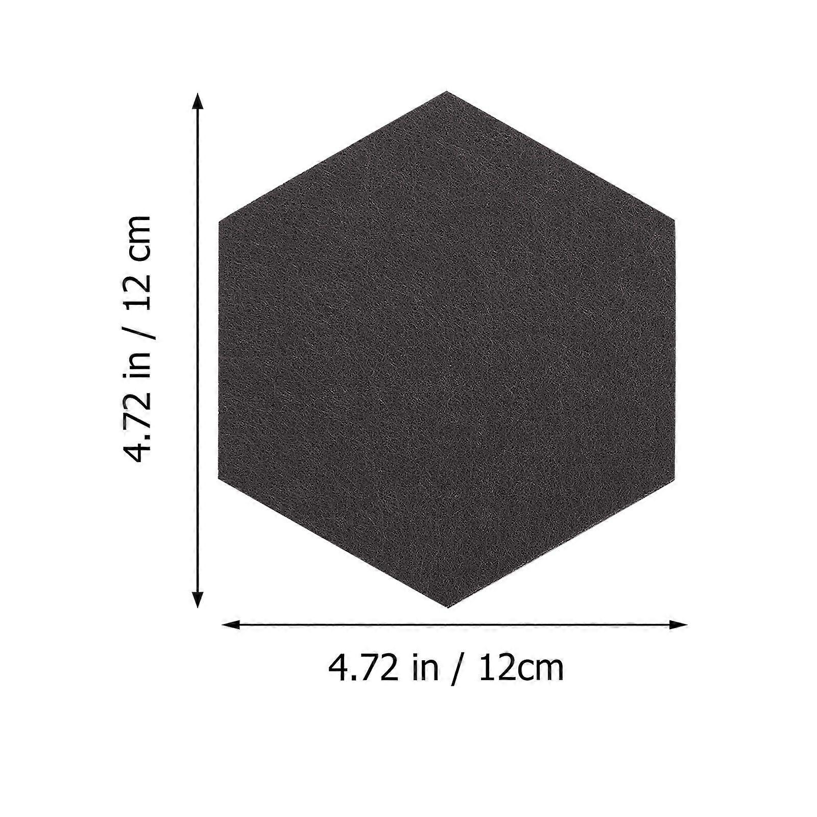 12 Pcs Message Board Felt Hexagon Wall Board Self-adhesive Wall Memo Board