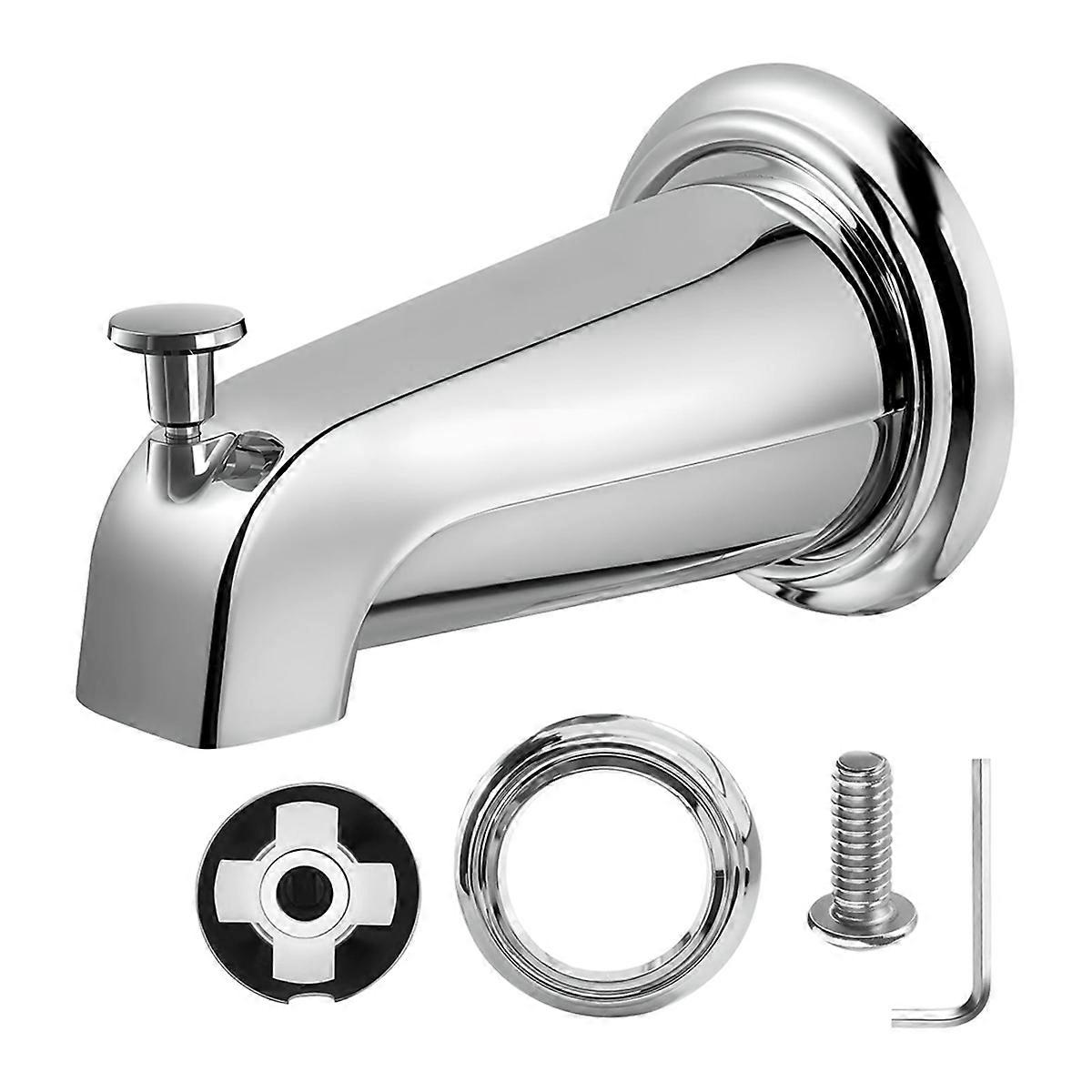 Tub Spout with Diverter,Bathroom Bathtub Faucet with Tub Spout Cover Ring,Fits 1/2in Copper Water T