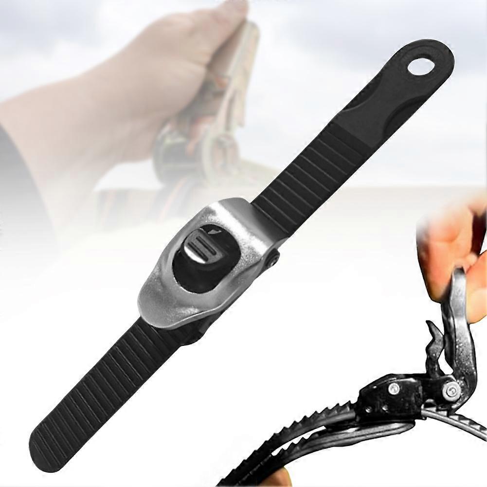 Inline-Skate Metal Ratchet Buckle with Adjustable, Super-Strong Flexible Strap for Secure Use Anywhere