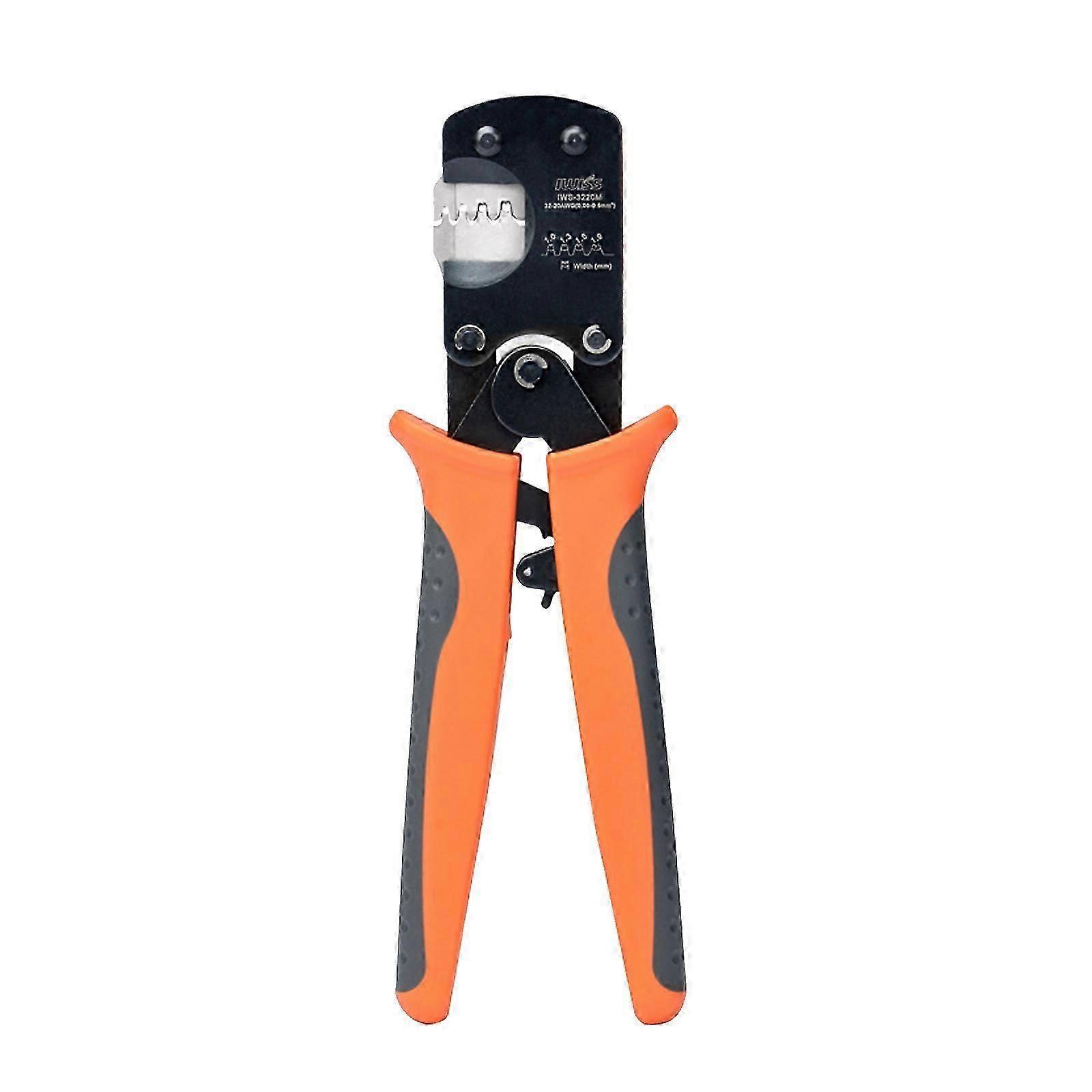 Miniature Connector Pin Crimp Tool - Ratchet Crimper for 0.03-0.52mm Wire, Suitable for Molex, JST, TYCO