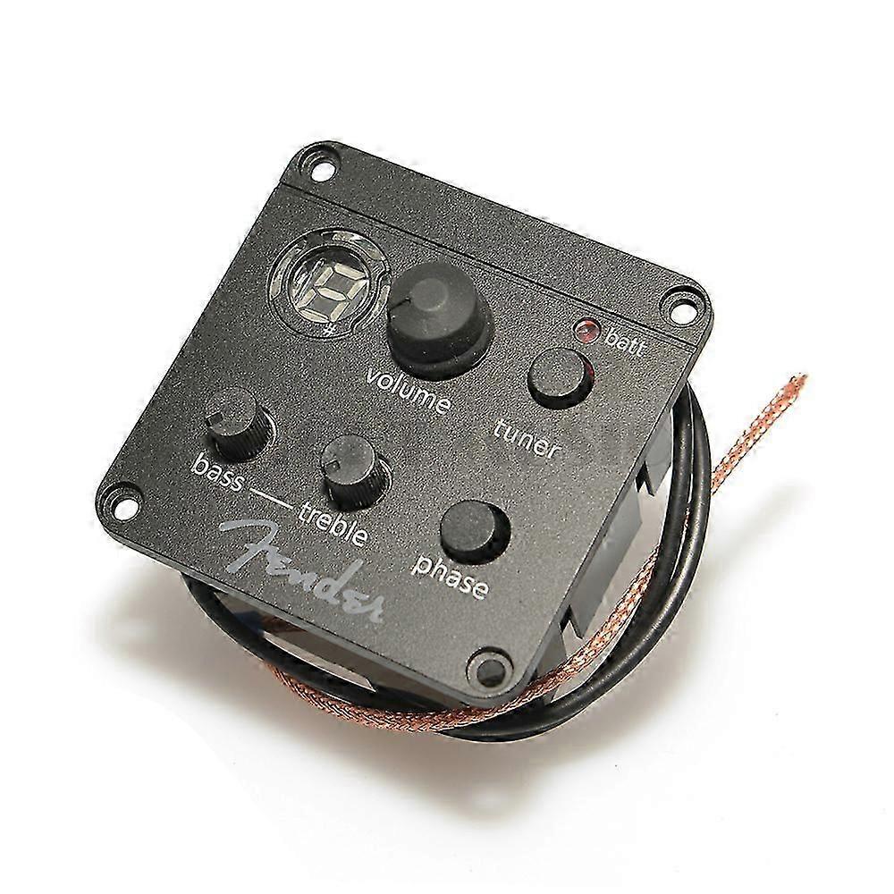 3-bands akustisk gitarr pickup ISYS Fender inbyggd förförstärkare EQ bas mellersta diskant med stämapparat volym för akustisk gitarr