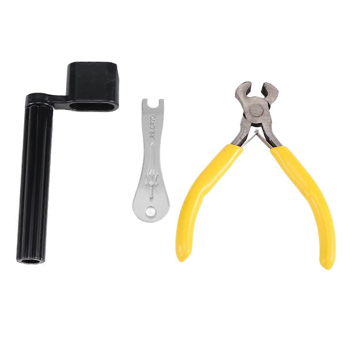 3Pcs εργαλείο συντήρησης επισκευής κιθάρας Guitar String Winder, Καρφίτσες γέφυρας κιθάρας Puller Peg Remover, Pli