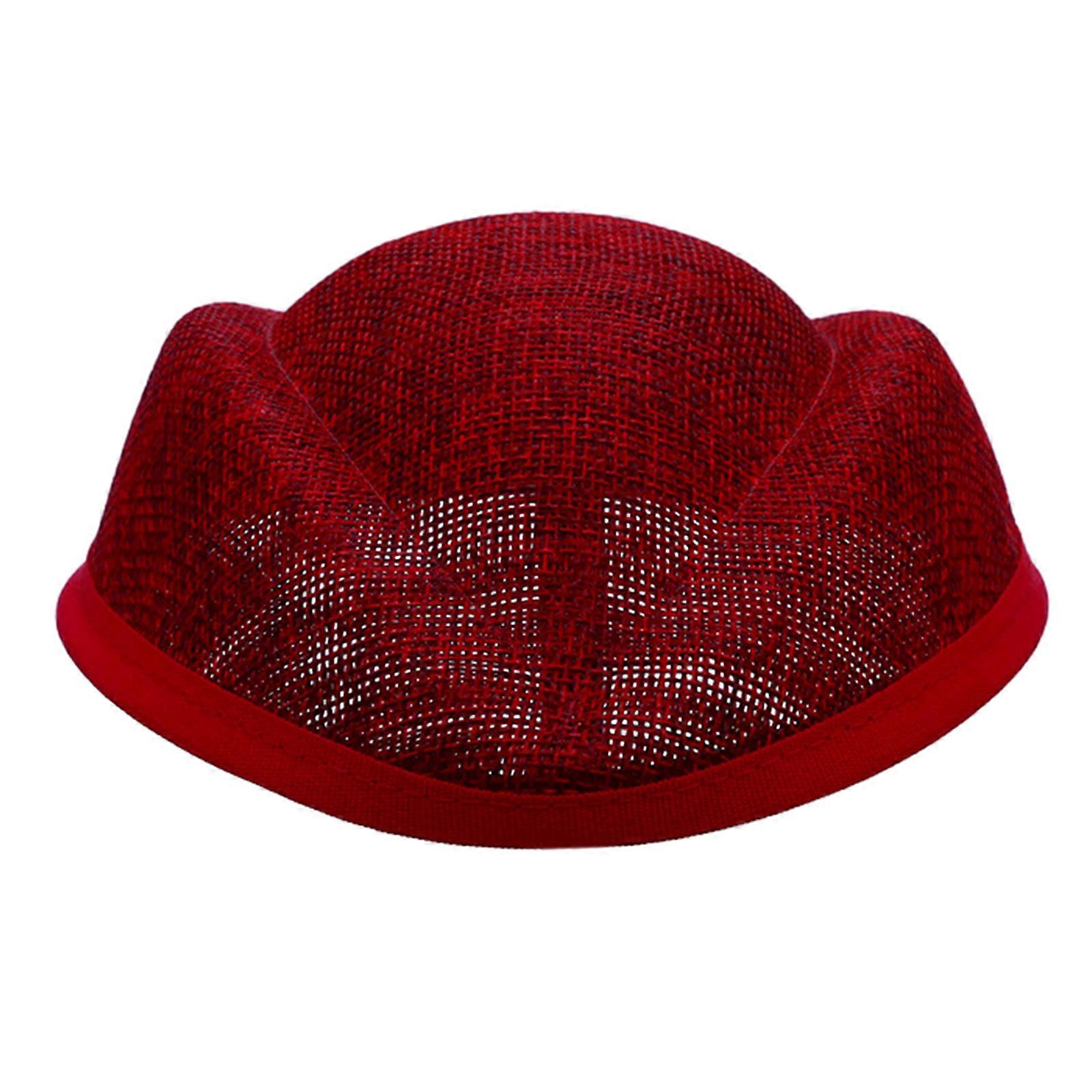 Elegant Flax Millinery Fascinators Gasket Hat DIY Flight Attendant Hat for Makeup Party for DIY Fascinators Multicolor  wine red