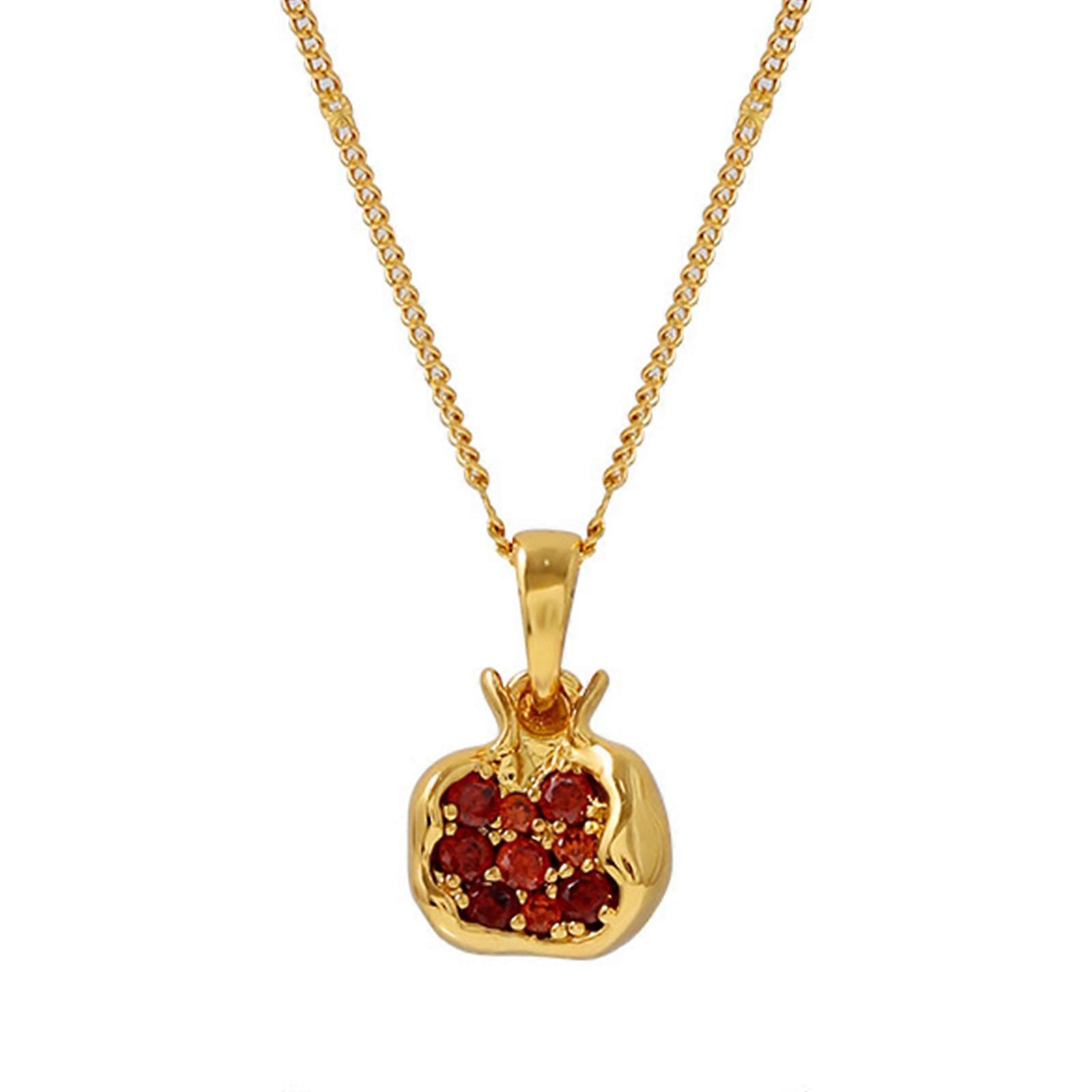 Élégante grenade boucles d’oreilles/collier Zircon élégant Fruit Thème Bijoux pour les fêtes Décorations de femmes à la mode