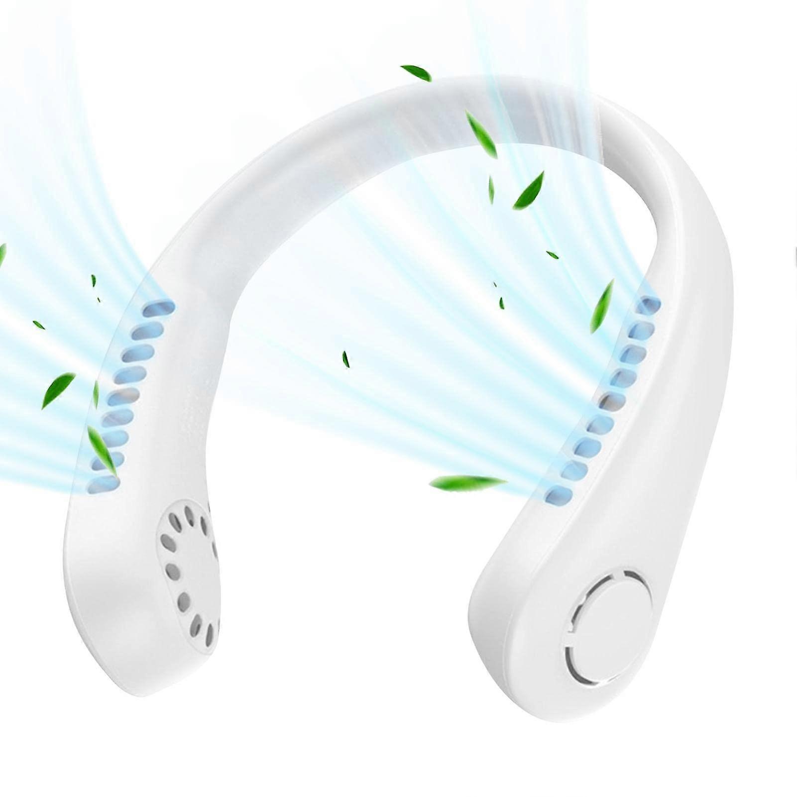 Rechargeable Neck Fan for Hands-Free Cooling, Portable Design, USB Powered, Adjustable Speed Levels, Lightweight Wearable Fan