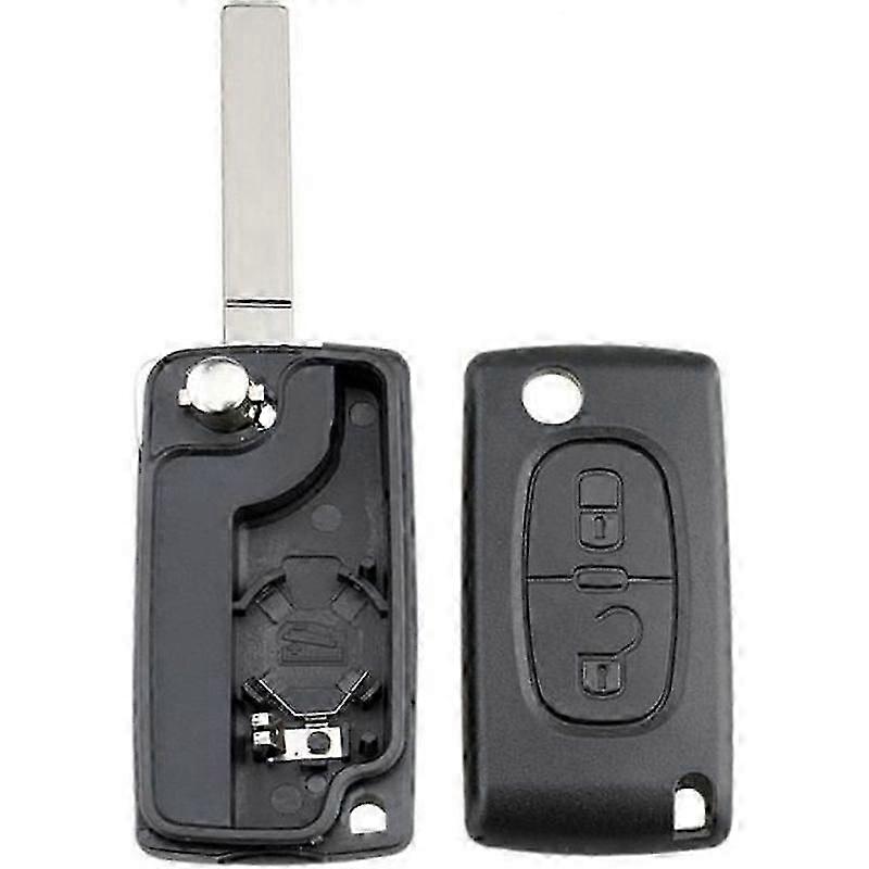 01A Fits For Citroen C3 Replacement 2 Buttons Remote Key Shell Case Ce0536 Va2 Black