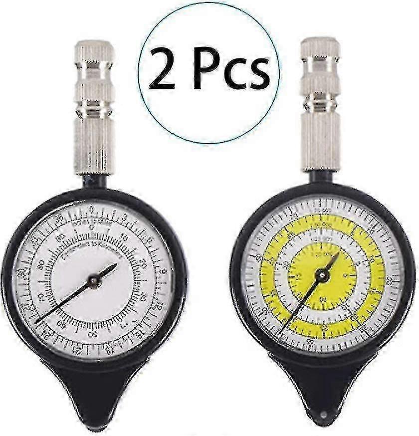 2 Pcs Map Rangefinder Odometer Multifunction Compass Curvimeter Device, Opisometer, Curvimeter, Distance Calculator Map  SZRH A-N