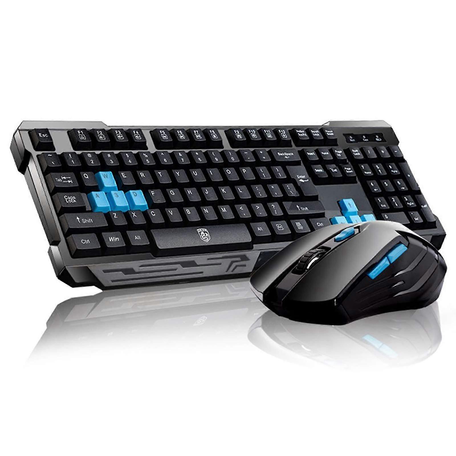 Multimedia 2.4GHz Wireless Gaming Keyboard Mouse Combo with DPI Control for Desktop PC