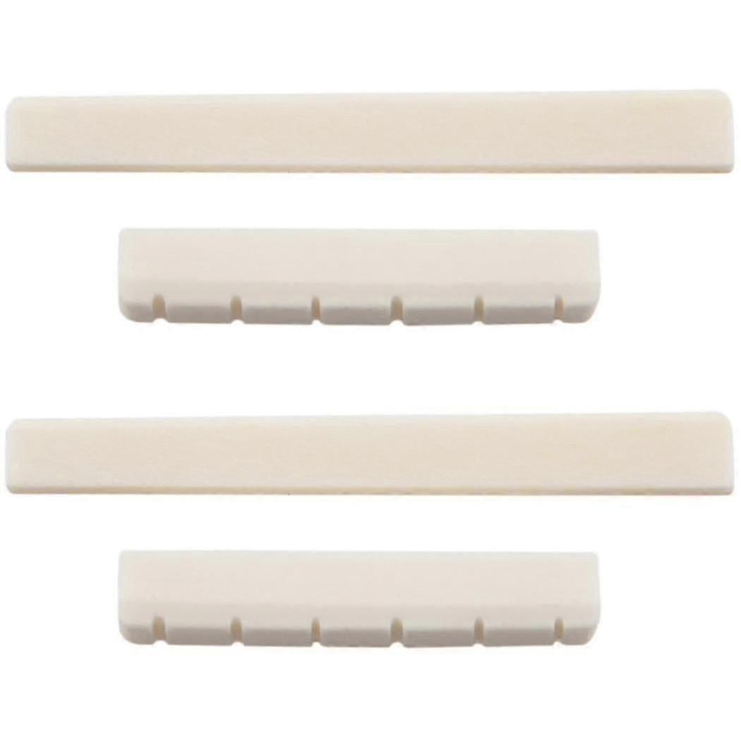 High Qualitya1 2x Classical Guitar Bone Slotted Saddle Nut Set