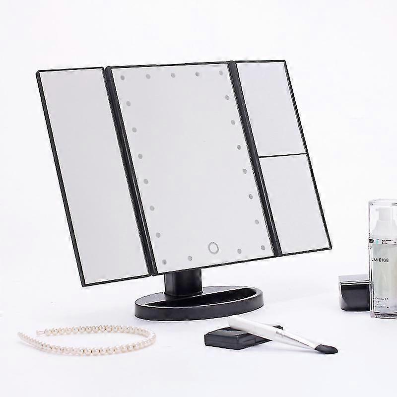Trifold Design Vanity Mirror With Led Light
