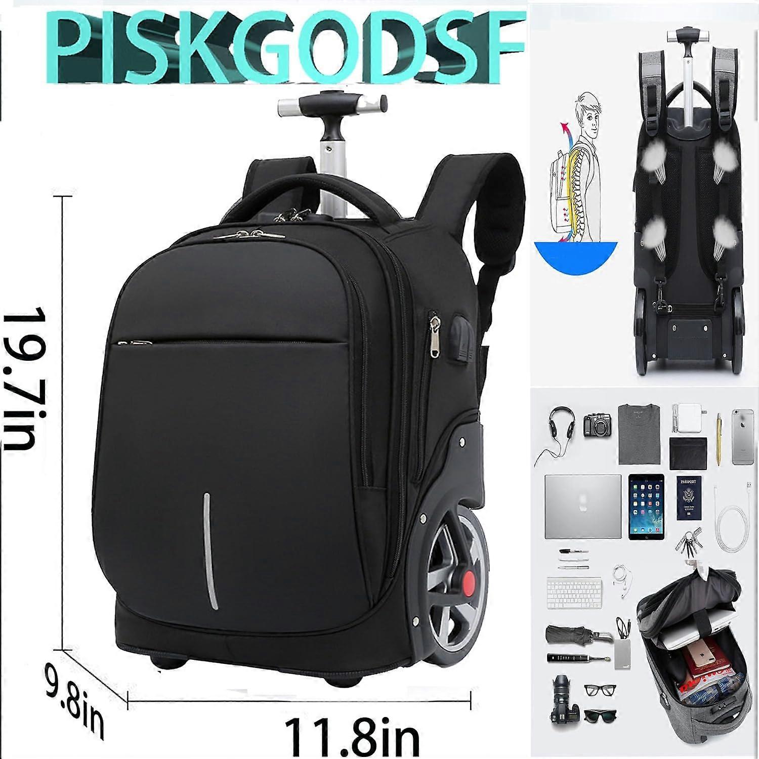 20 Inch Backpack With Wheels, Rolling Backpack For Adults, 15.6-Inch ...