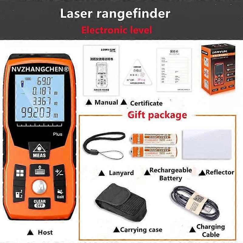 120m Laser Rangefinder Laser Distance Meter Trena Laser Ruler LCD Digital Display Electric Gauge Measuring Ruler