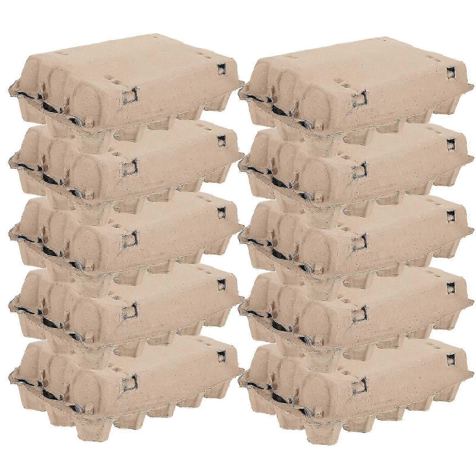 10pcs Eierkarton 15-Schlitz Kühlschrank Eierhalter Papier Eierbehälter Ente Eierablage