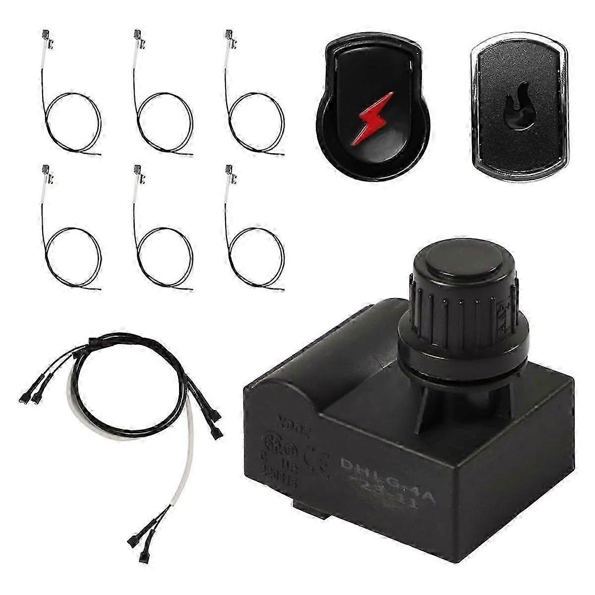 Replacement Ignition Module for Charbroil Gas Grills - 4 Outlet Kit with Wires and Two Push Buttons