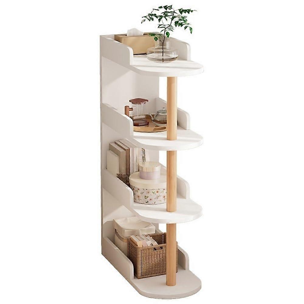 Narrow FloorStanding Bookshelf Storage Rack, Display Rack, Suitable for Bedroom, Living Room, Study(White,18.89 9.44 40.55in)