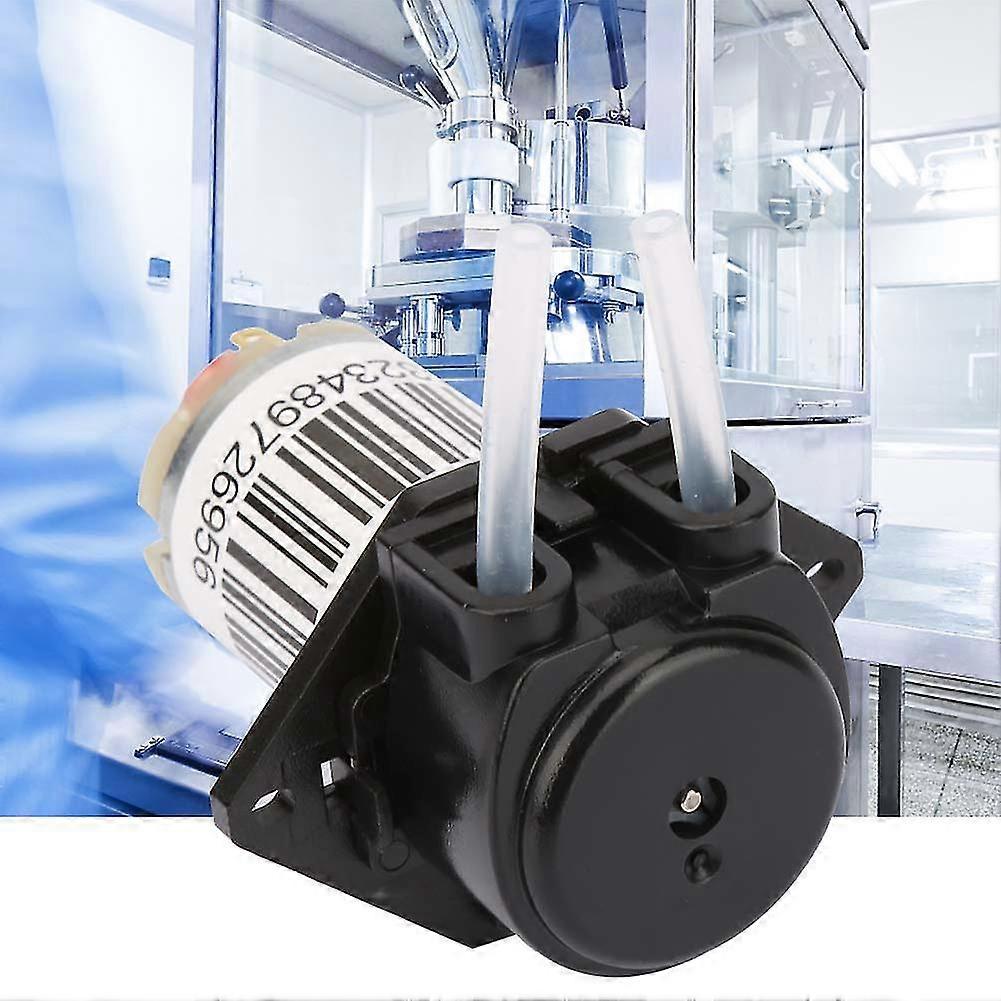 6V Miniature Silent Peristaltic Pump Titration Dc Self Priming Pump  (Flat black) Edition B