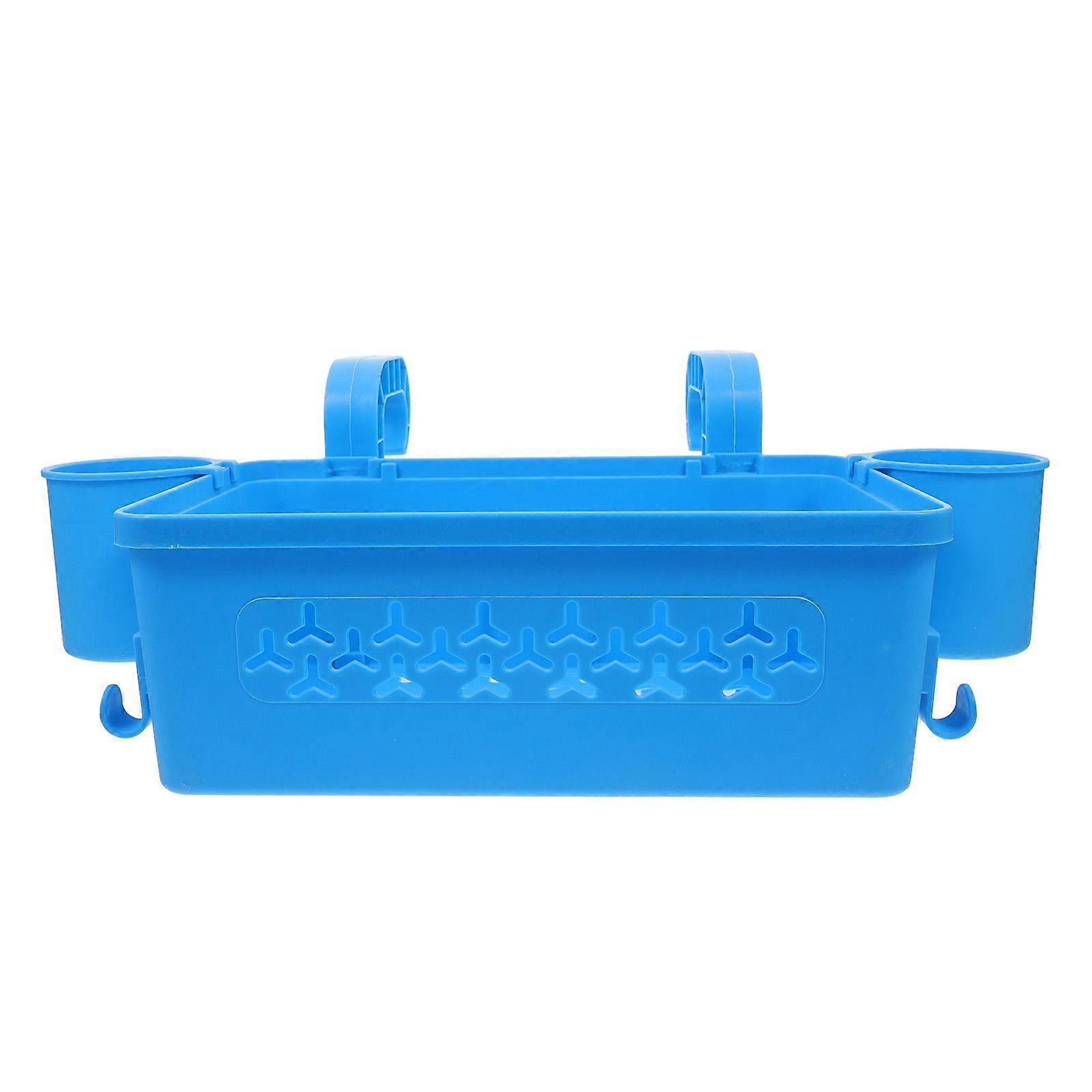 1 Set Versatile Pool Side Storage Basket for Organizing Pool Accessories Plastic Pool Basket Hanging Towel Container Multi-use Storage Container