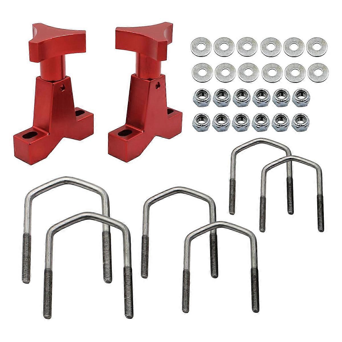 High Lift Jack Mount Lift Jack Tube Mount 1-2.5In Red