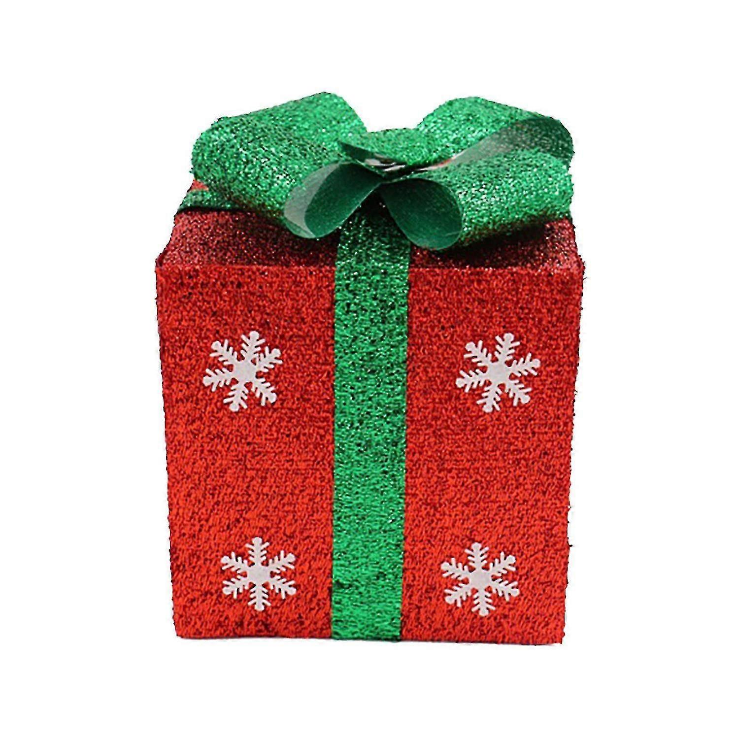Christmas Ornament Gift Box Window View Decoration Snowflake Gift Box
