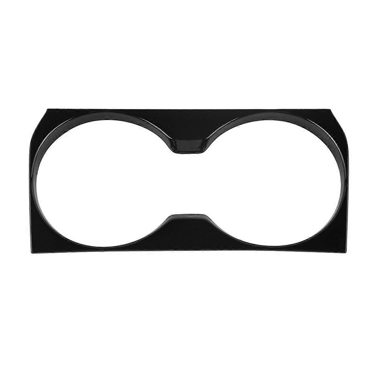 Gloss Black Central Control Water Cup Holder Panel Trim Frame