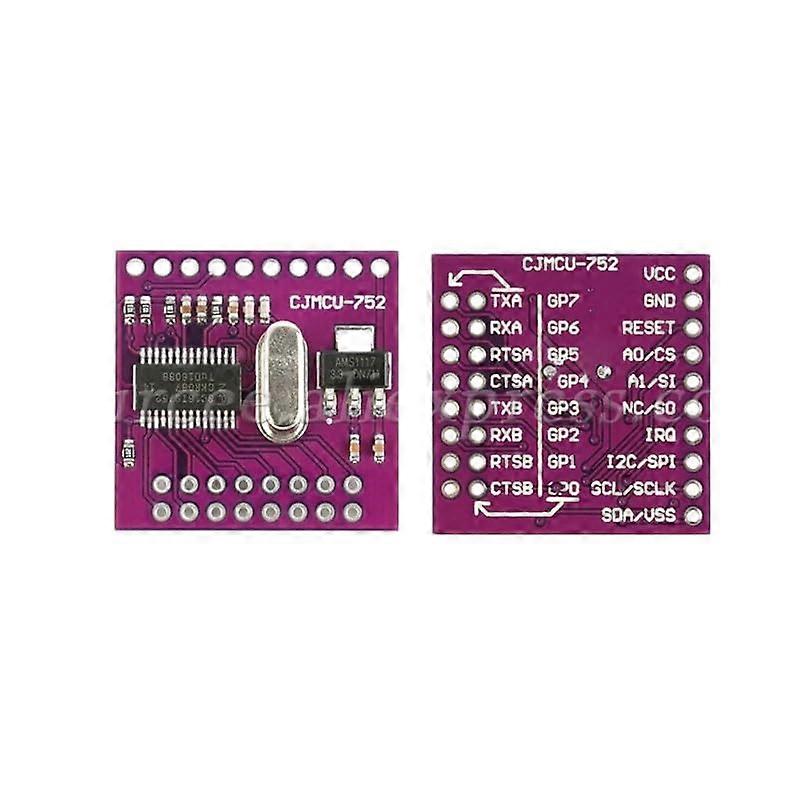 2pcs/1pc 752 SC16IS752 Iic I2C/SPI Bus Interface to Dual Channel Uart Conversion Board Module