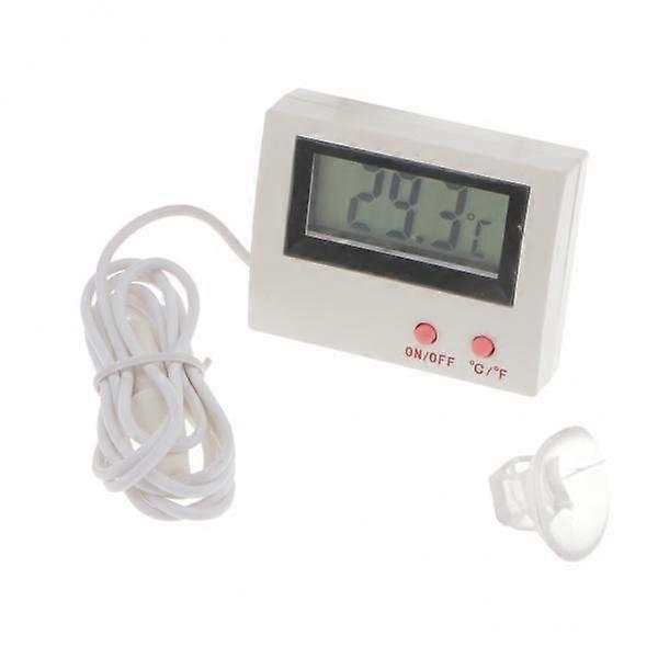 2-6pack External Mini LCD Thermometer Temperature Metal Sensor Aquarium