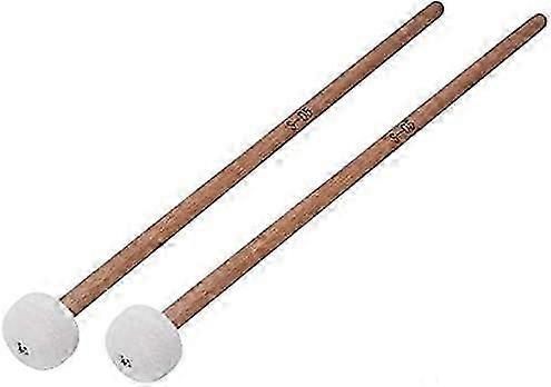 2Pcs Snare Drum Timpani Stick Mallet Soft Felt Mallet with Wooden Handle for