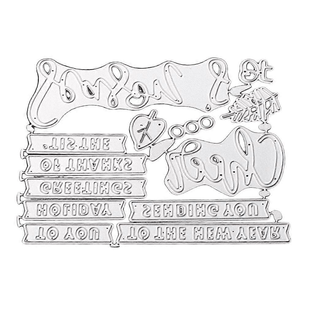 Multi Greeting Words Metal Cutting Dies DIY Scrapbooking
