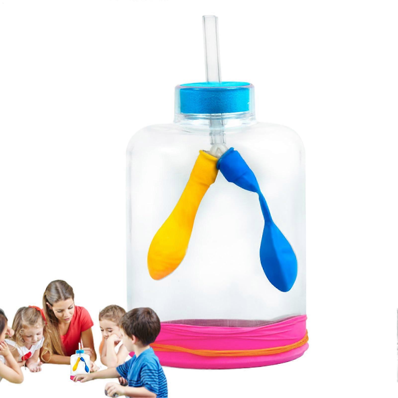 Pedagogical lung model, interactive respiratory system demo for students STEM