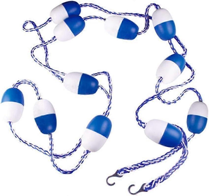 Floating Pool Rope With Hooks, 16.7m, Durable For Pool Training