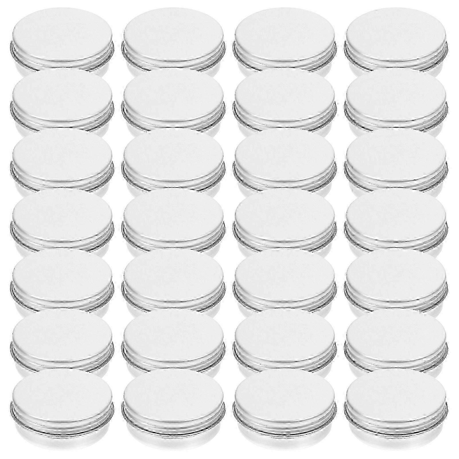 50 Pcs Glass Storage Jars with Screw Lids for Organizing Makeup and Other Essentials, Round Design for Versatile Use