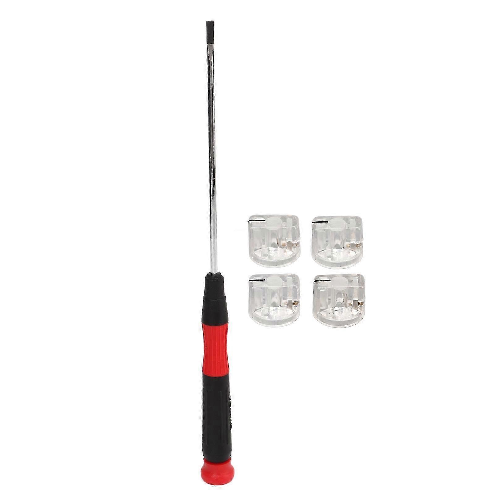 4個クリアギターボリュームノブ(ドライバー付き)