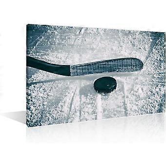 Hockey Stick e Puck on thece Rinkce Hóquei de madeira Jigsaw Puzzle Game 1000 Peças