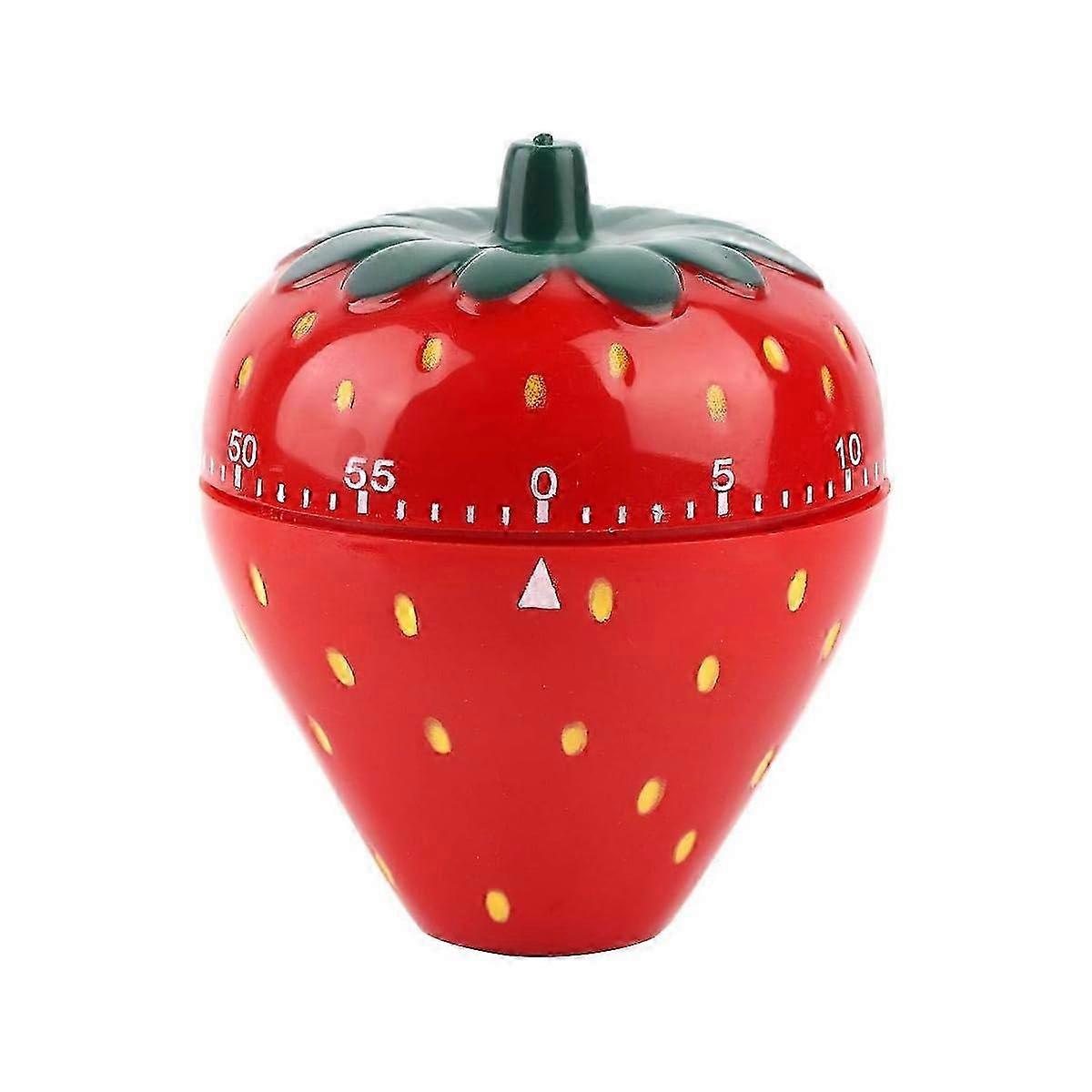 Mechanical Kitchen Timer Countdown Clock, Strawberry Shaped Reminder Alarm 2025