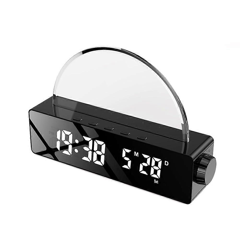 Sunrise Lamp Alarm Clock Wake Up Light Simulator Solar Bedside Lamp Color Changing for Bedroom Black