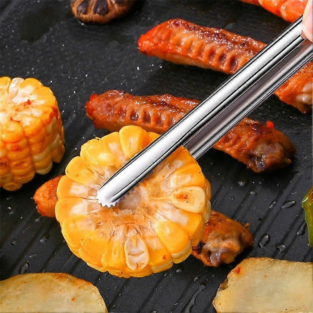 Grill tongs with extended reach for bread and steak, indispensable kitchen helpers (M)