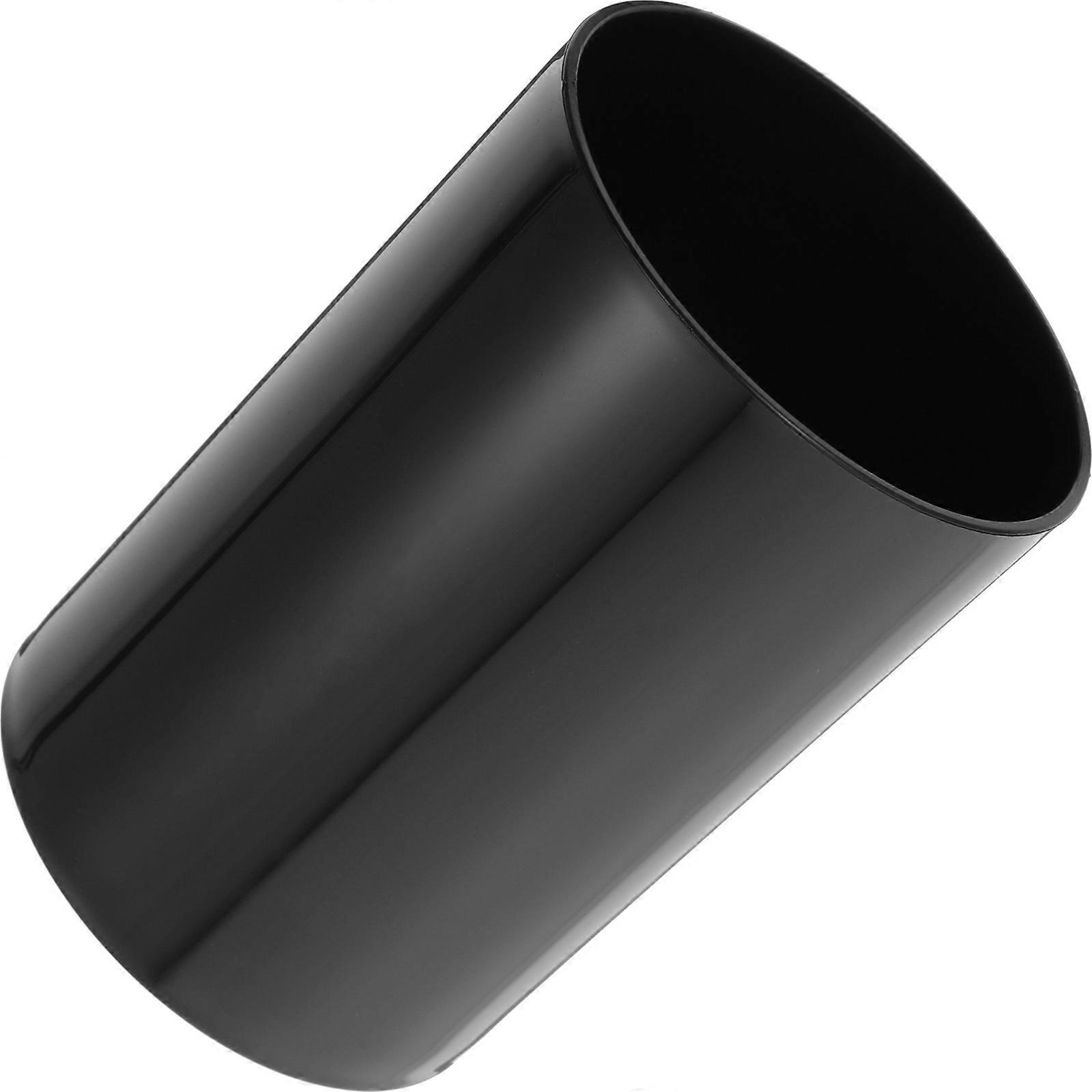 المطبخ الحديثة اسطوانة تخزين منظم أدوات المائدة البلاستيكية السوداء مع فتحات تصريف لشوكات الملاعق