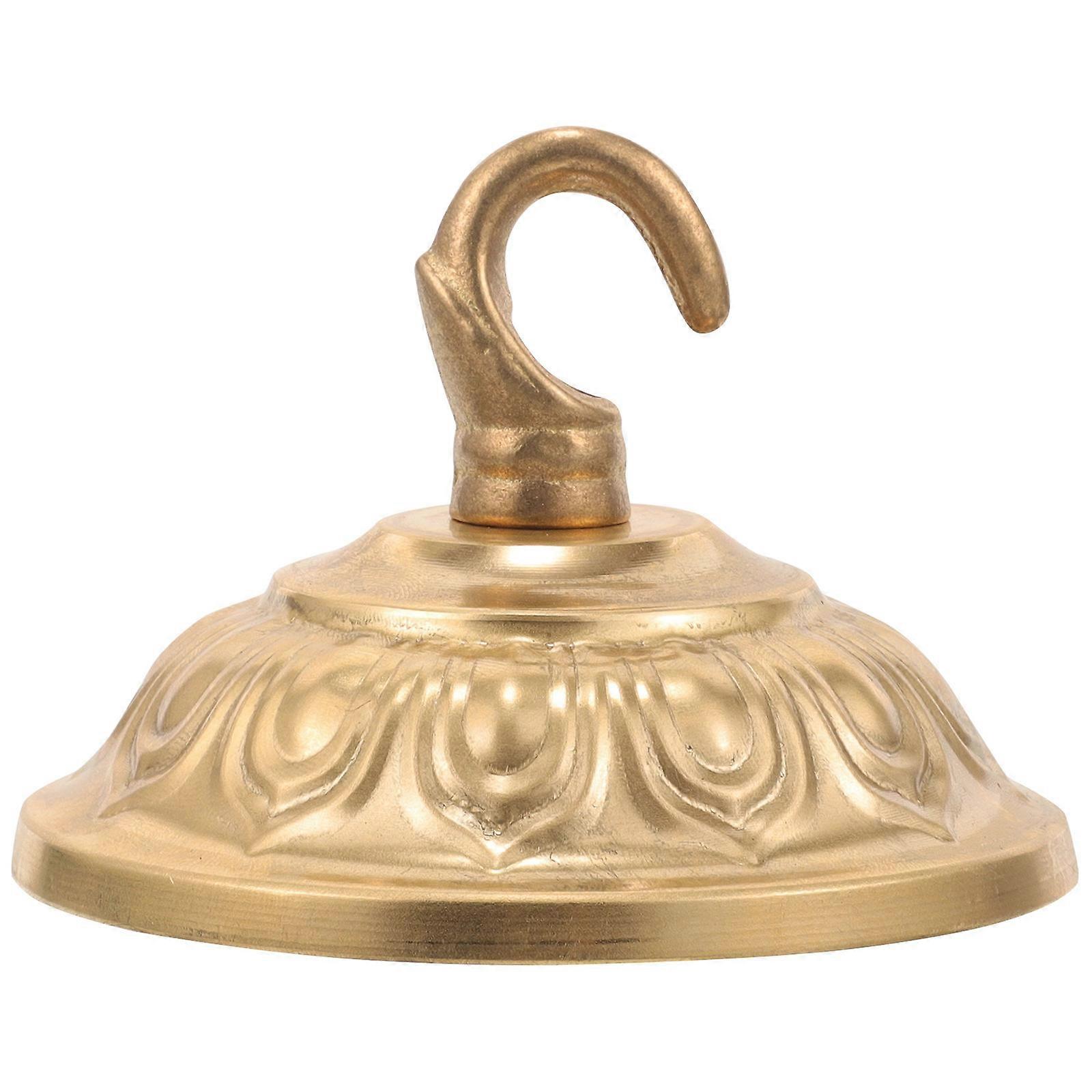 Copper Pendant Light Canopy with Hook, Sturdy Rust Resistant Ceiling Plate for Chandeliers and Hanging Fixtures, Easy Installation, Simple Design for