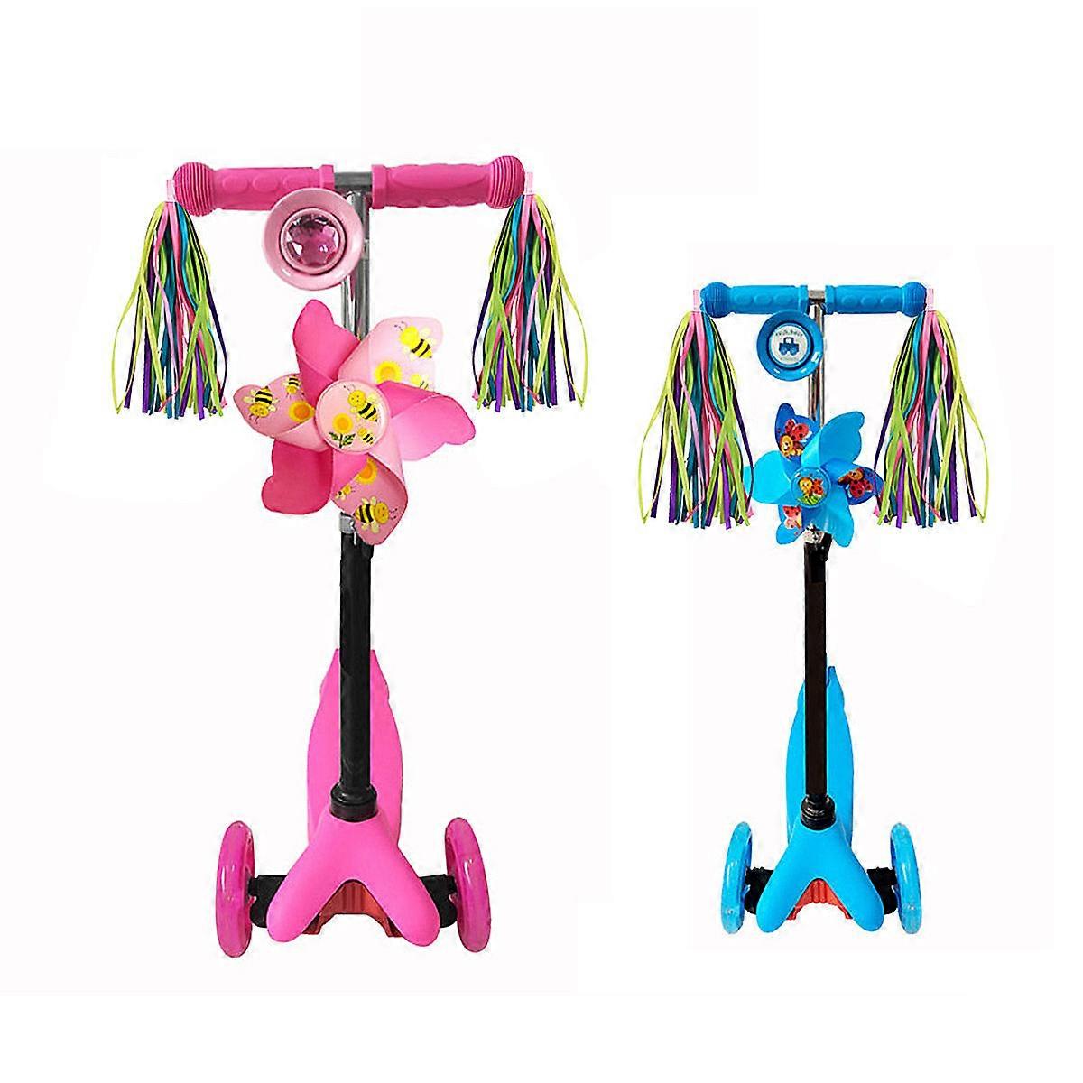 Tassel Adorned Bike Handlebar Grips, Brighten Up Cycles and Tricycles for Playtime
