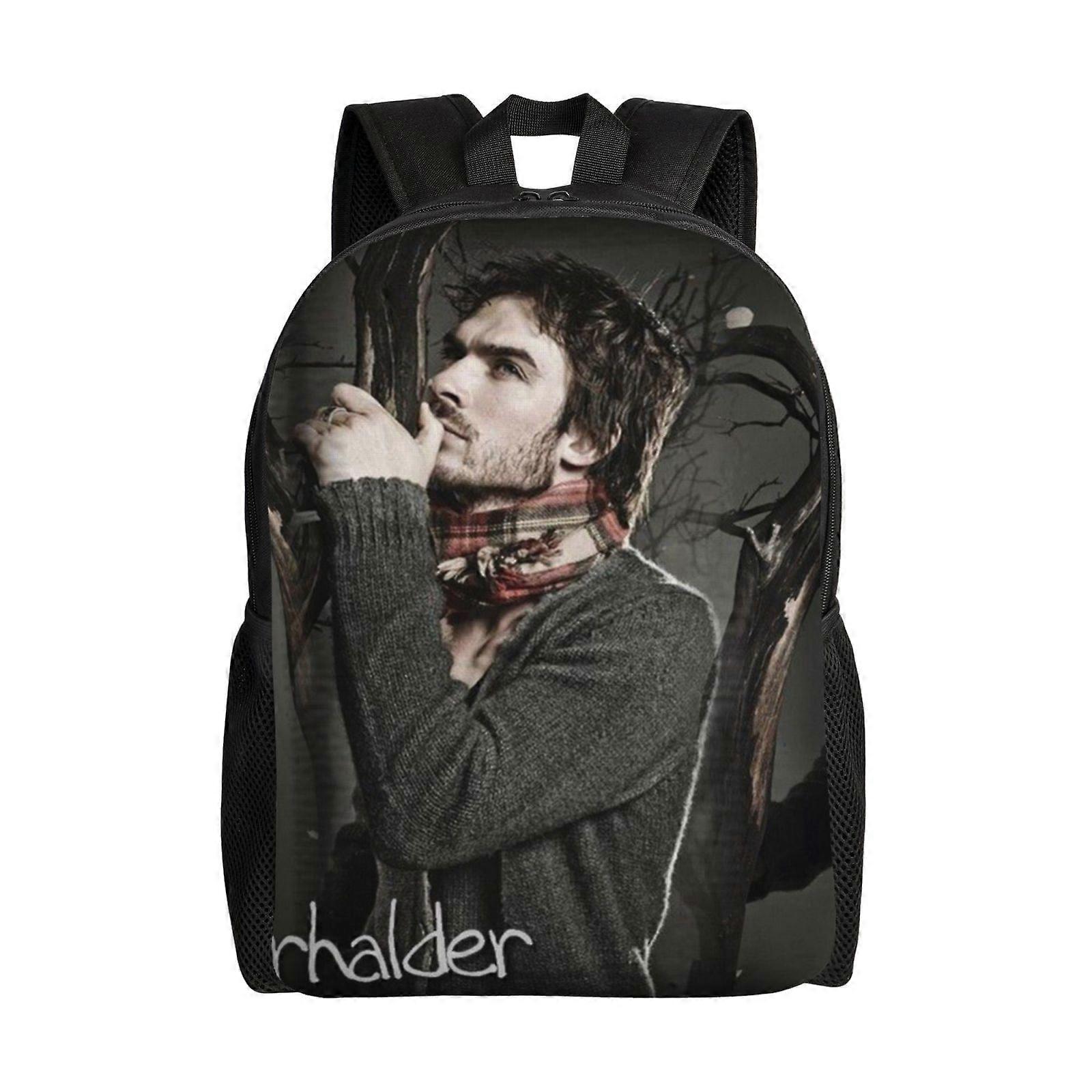 Ian Somerhalder Reppu Kevyt Unisex Basic Daypack Kirjalaukku Kannettava Laukku Reppu Matkakouluun Toimisto Daily-hk2316
