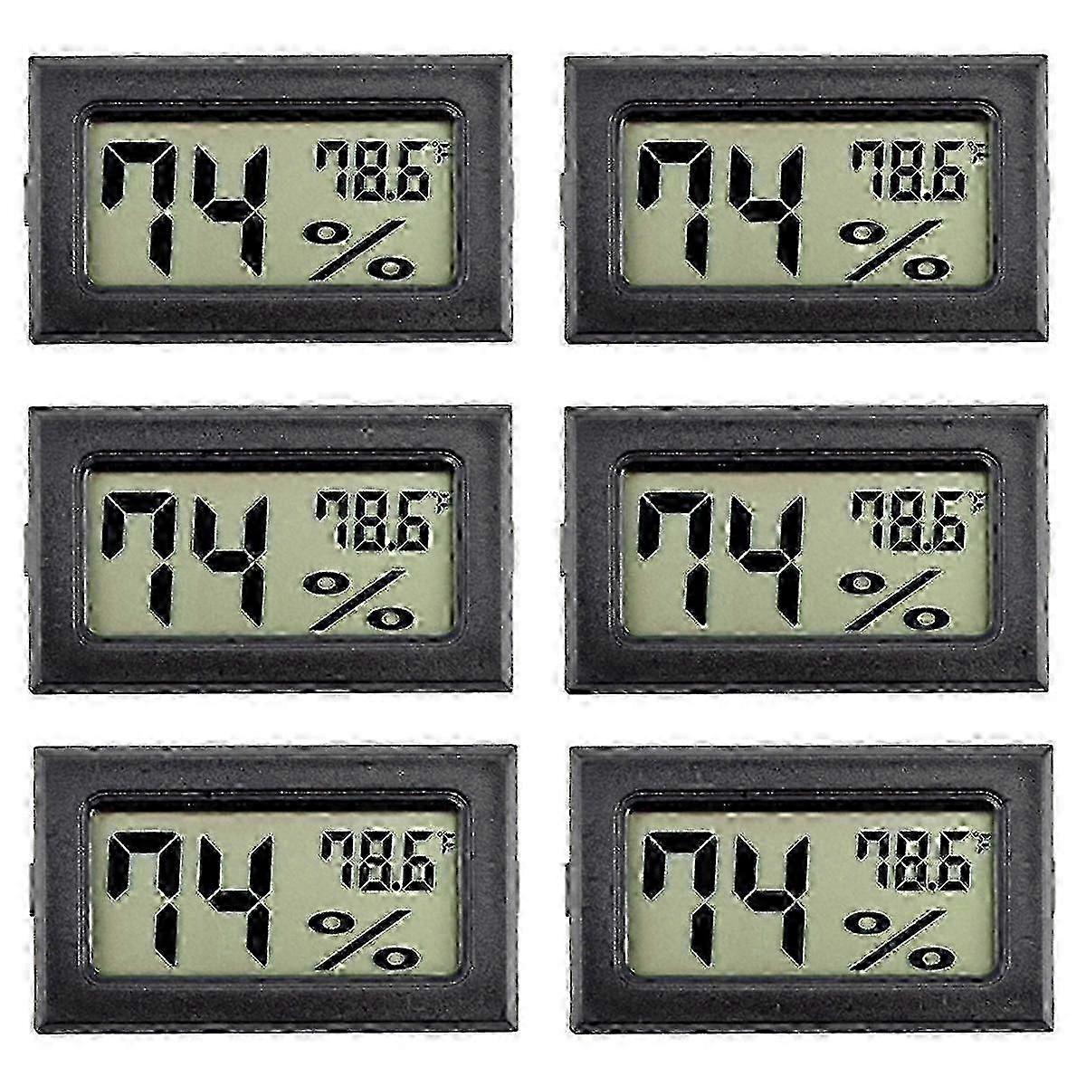 6 Pack Mini Digital Hygrometer Thermometer for Indoor Humidity