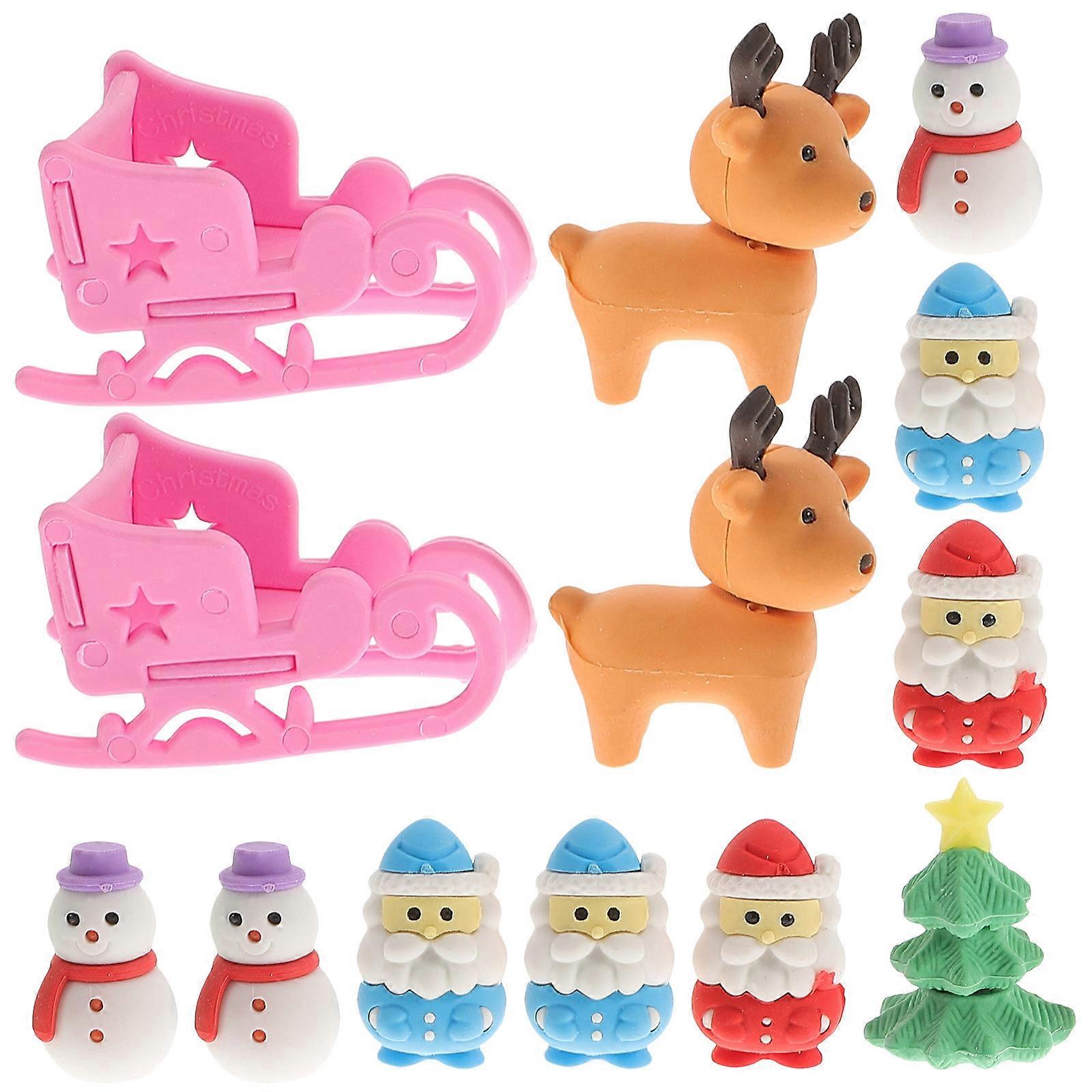 Stationery Eraser Rubber Material Reindeer Shape Wipe Mistakes 20Pack