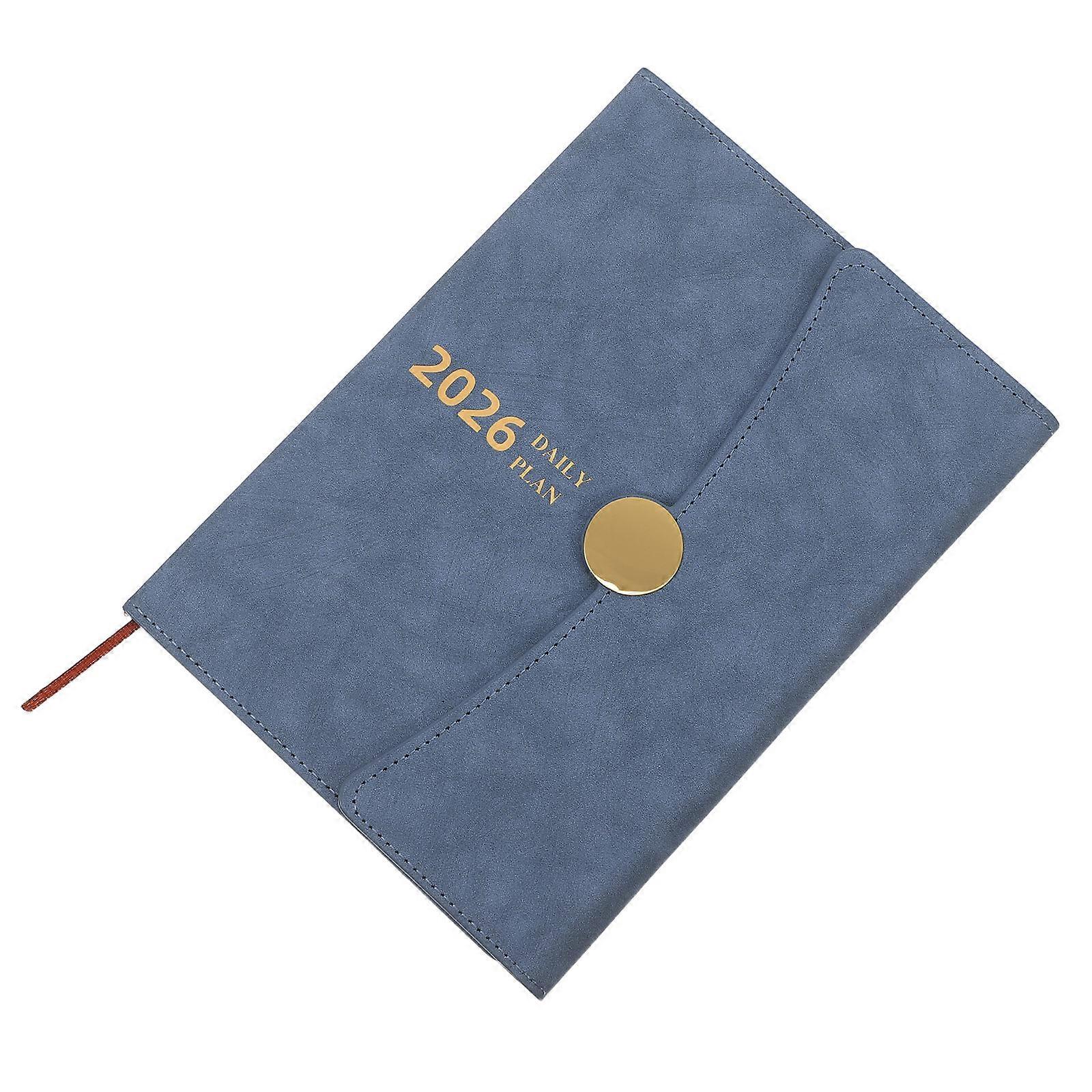 Task Planner A5 Pu Leather Daily Planner Notebook With Monthly Index Bookmarks Portable Planning For Students And Professionals 8.29X6.17X0.79IN 1Pcs