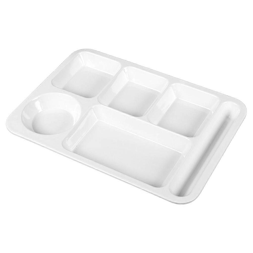 Breakfast Plate Divided Plates For Adults Retain Moisture Multi-Section Design White 35.8x25.6cm Stackable 1Pack