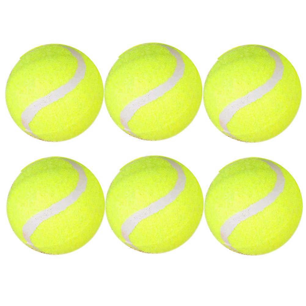 Tennis Practice Balls Heavy Duty Tennis Balls for Beginners Players Training Exercise 6.3x6.3x6.3cm Consistent Performance 6Pcs