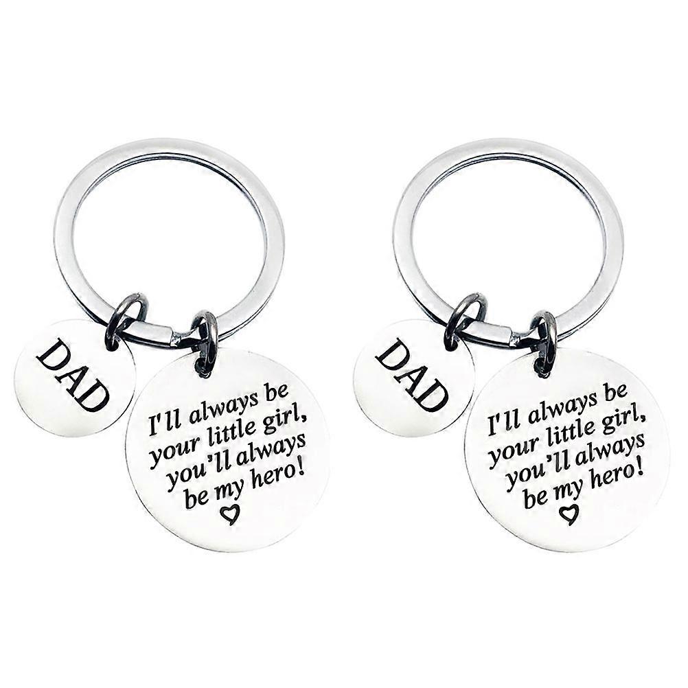 Key Chain For Fathers Day Unique Key Ring Decoration present For Dad 2Set