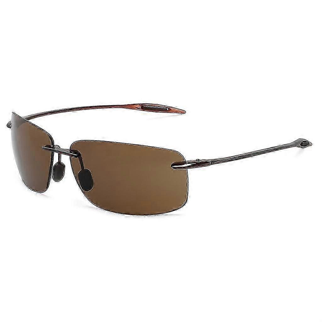 The Matrix Classic Polarized Sports Rimless Sunglasses Men Driving Rectangle Ultralight Frame Sun Gl