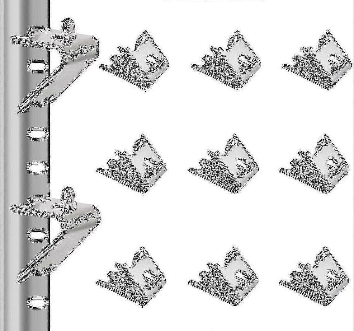 12 Pcs Freezer Shelf Clip Stainless Steel Fridge Shelf Support Commercial Refrigerator Shelf Clips 1.5 Mm Thicken Freezer Shelf Brackets Silver Cooler